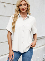 Collared Neck Short Sleeve Shirt