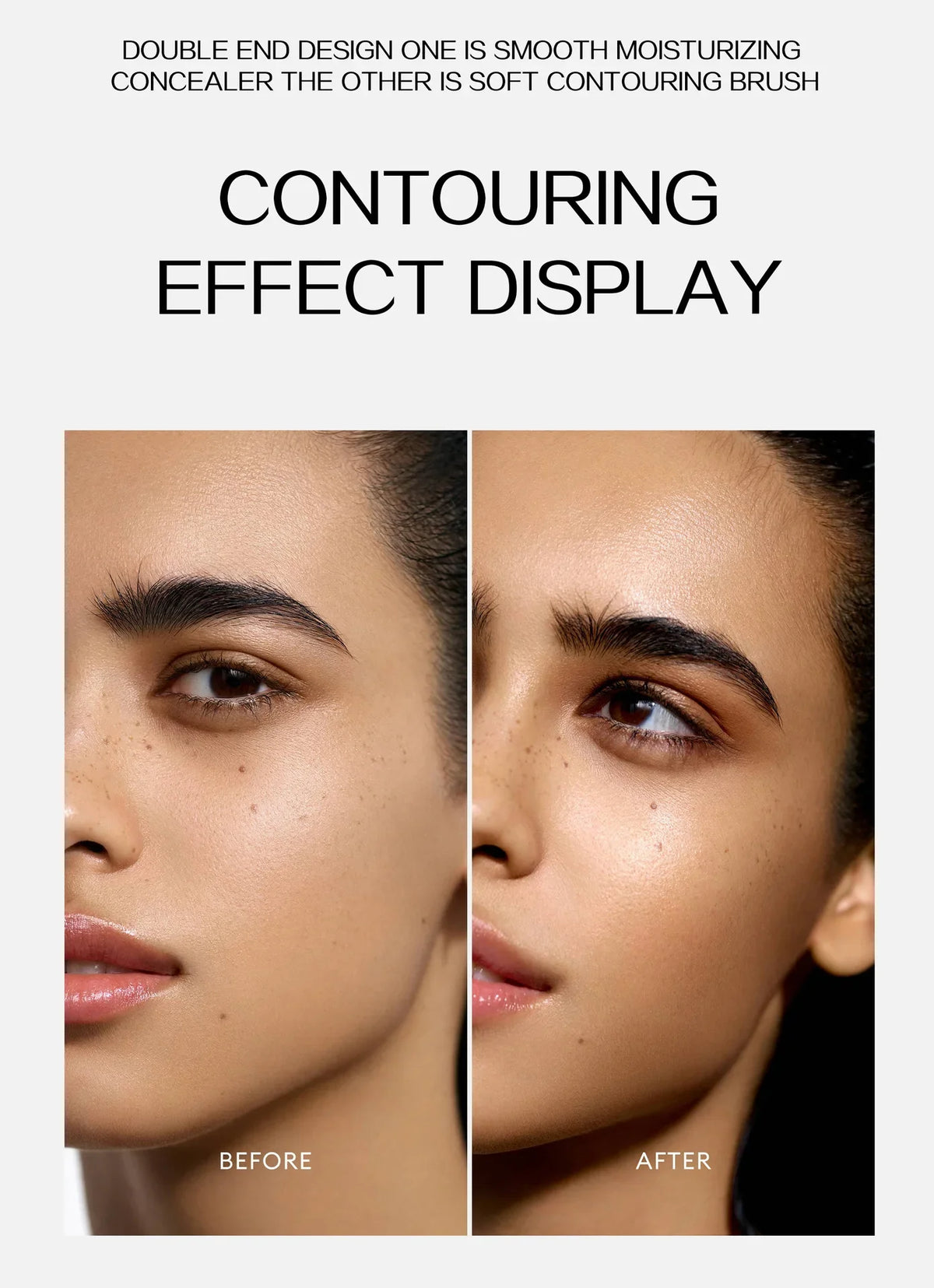 HANDAIYAN Double Head Highlighter Stick Natural Waterproof Silky Smooth Stereoscopic Nose Shadow Concealer Makeup