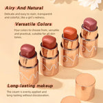 6 Colors Cream Blush Stick Waterproof Long Lasting Cheek Lip Eye Makeup Blendable Natural Flush For Women Daily Use