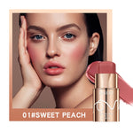 6 Colors Cream Blush Stick Waterproof Long Lasting Cheek Lip Eye Makeup Blendable Natural Flush For Women Daily Use