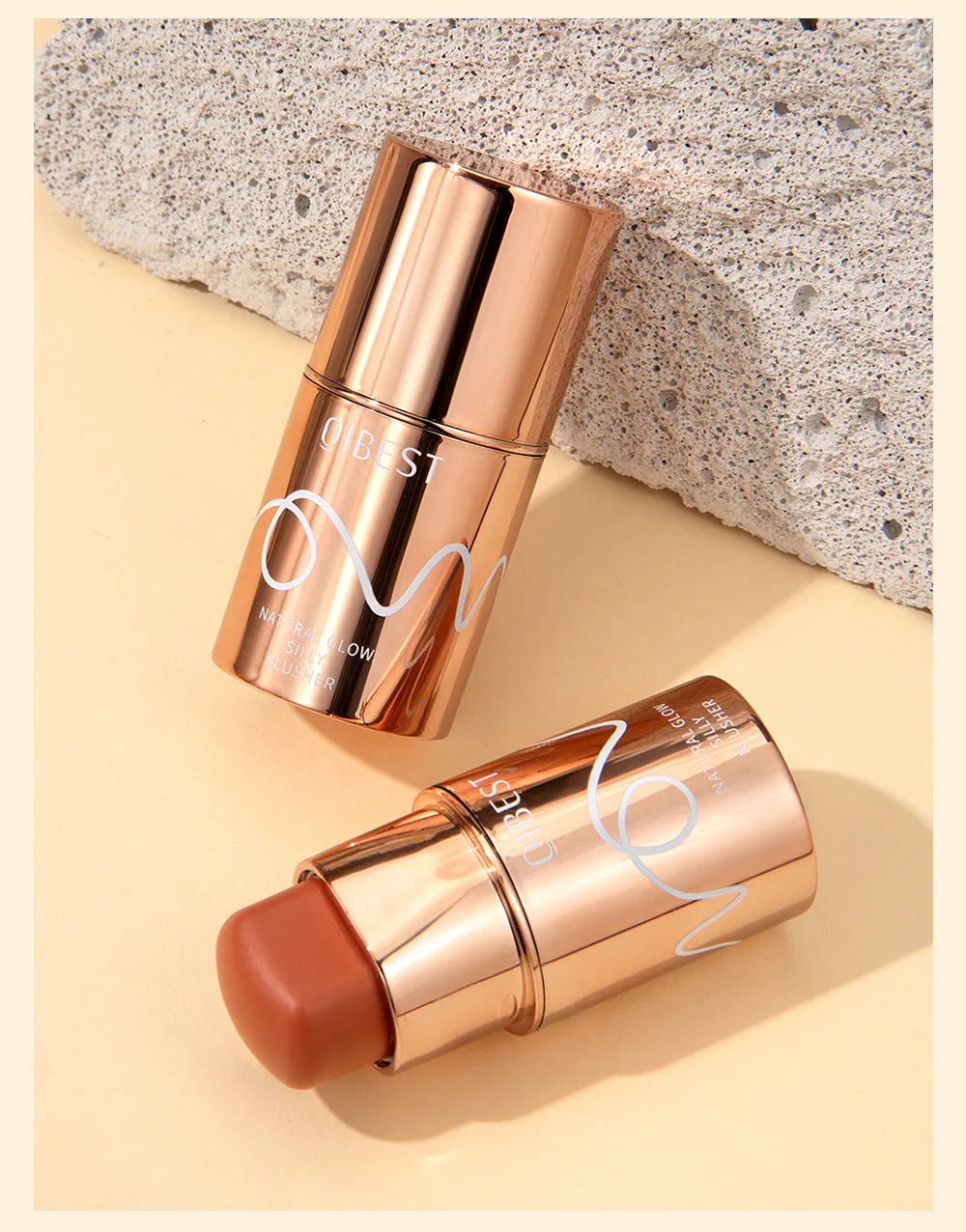 6 Colors Cream Blush Stick Waterproof Long Lasting Cheek Lip Eye Makeup Blendable Natural Flush For Women Daily Use