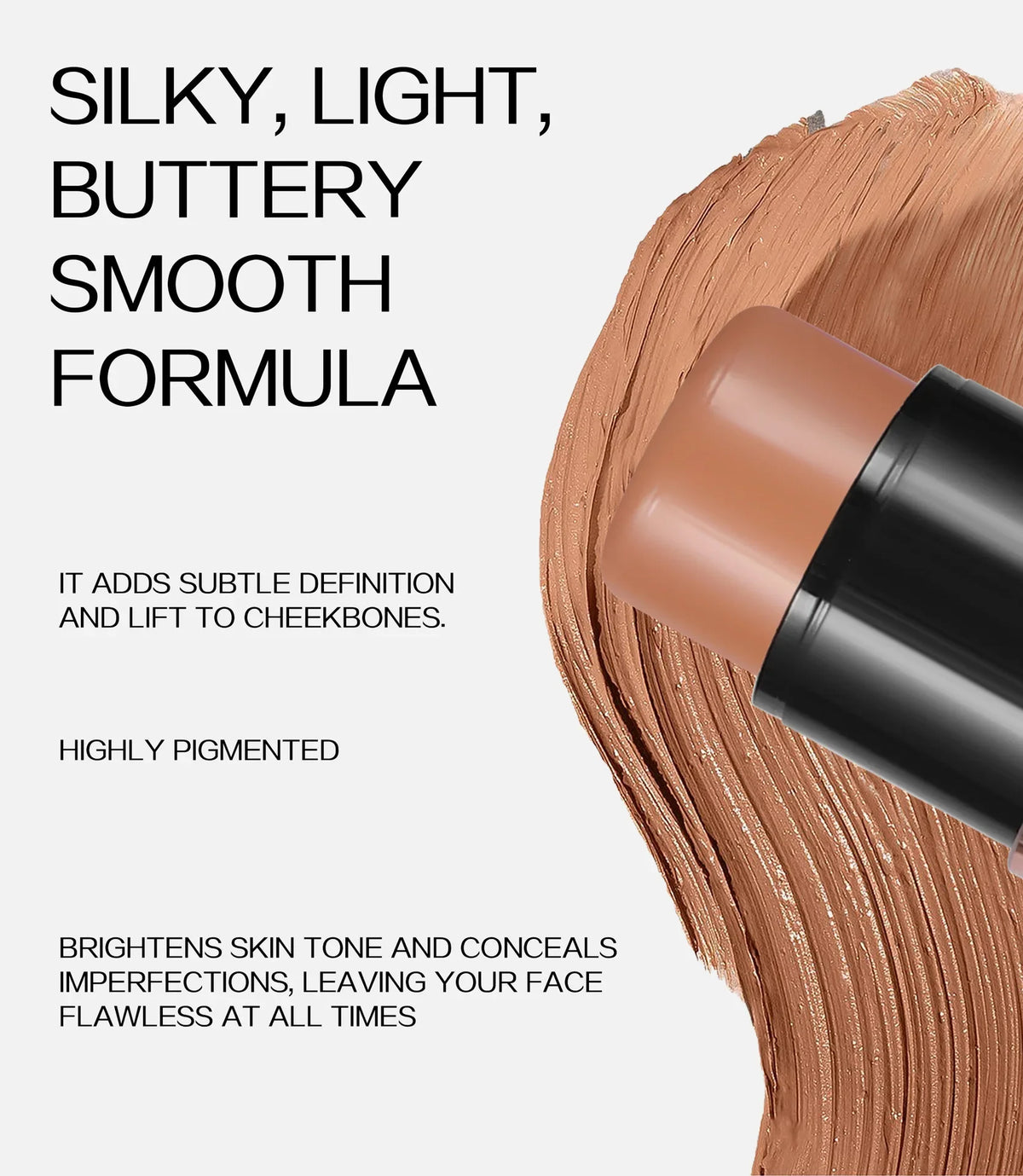 HANDAIYAN Double Head Highlighter Stick Natural Waterproof Silky Smooth Stereoscopic Nose Shadow Concealer Makeup