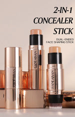 HANDAIYAN Double Head Highlighter Stick Natural Waterproof Silky Smooth Stereoscopic Nose Shadow Concealer Makeup