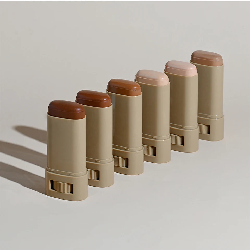 "Glow On the Go: Serum-Infused Foundation Stick for Smooth, Plump, High-Coverage Radiance"