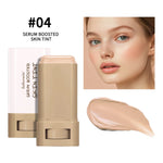 "Glow On the Go: Serum-Infused Foundation Stick for Smooth, Plump, High-Coverage Radiance"