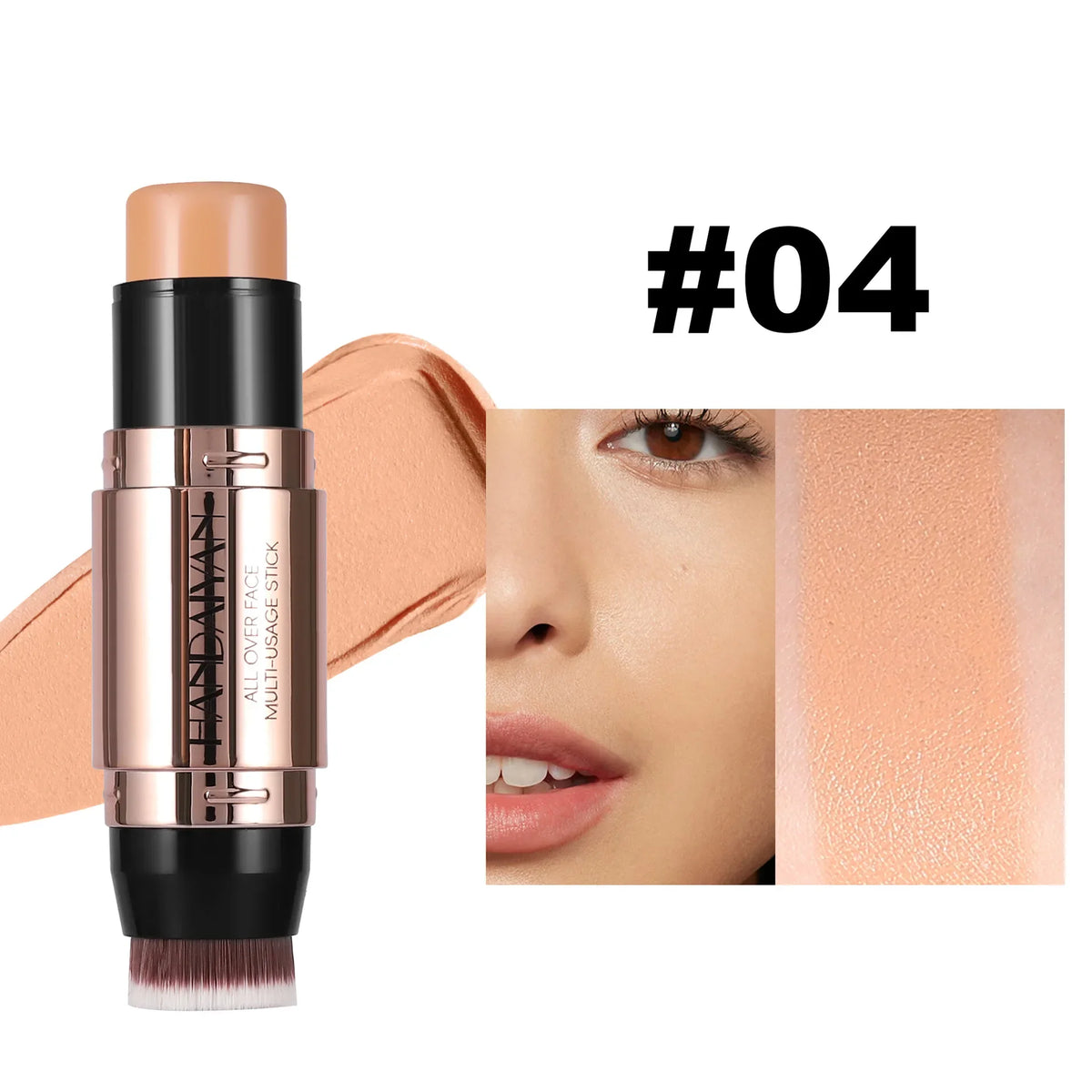 HANDAIYAN Double Head Highlighter Stick Natural Waterproof Silky Smooth Stereoscopic Nose Shadow Concealer Makeup