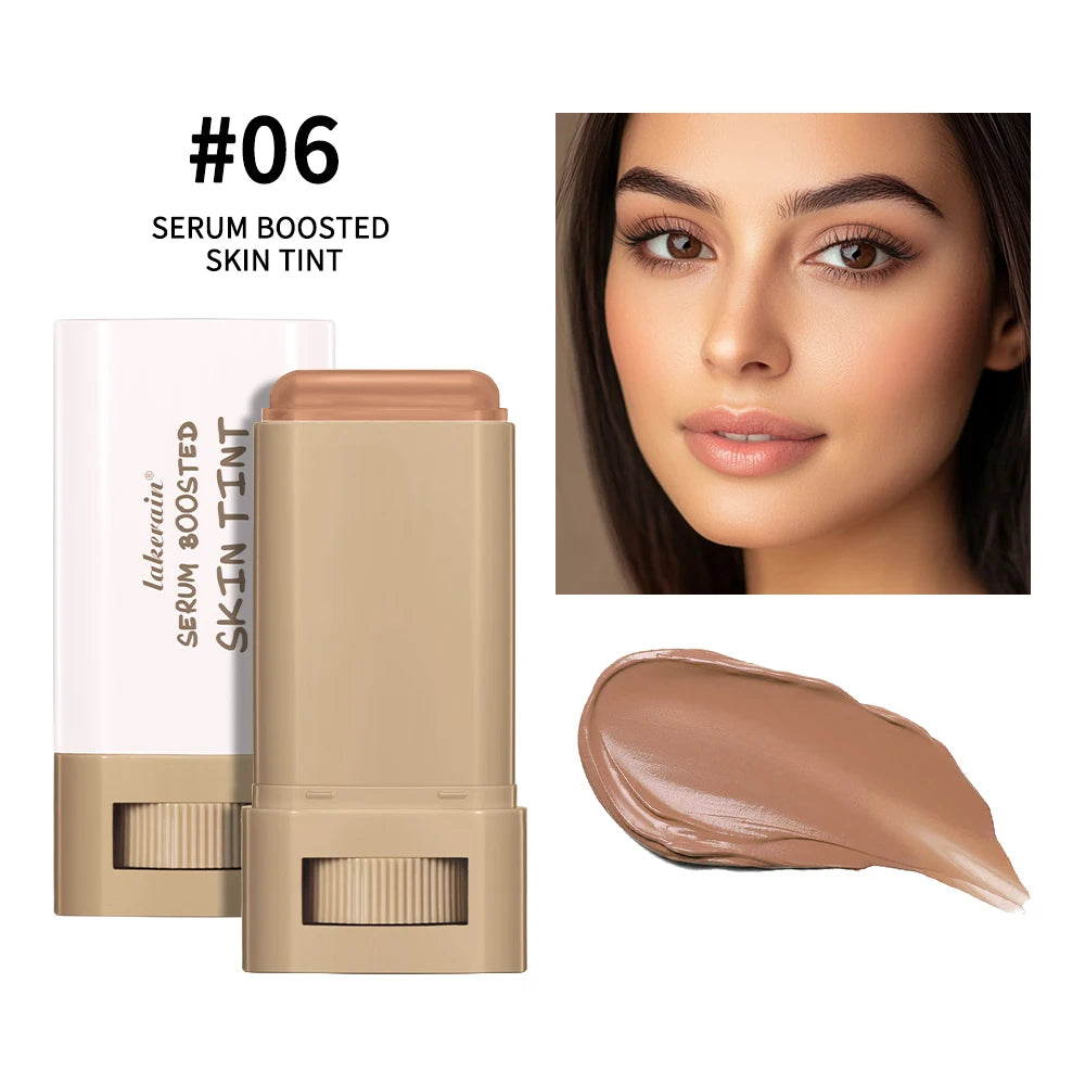 "Glow On the Go: Serum-Infused Foundation Stick for Smooth, Plump, High-Coverage Radiance"