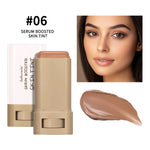 "Glow On the Go: Serum-Infused Foundation Stick for Smooth, Plump, High-Coverage Radiance"