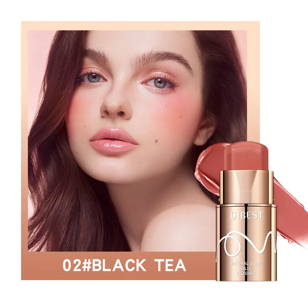 6 Colors Cream Blush Stick Waterproof Long Lasting Cheek Lip Eye Makeup Blendable Natural Flush For Women Daily Use