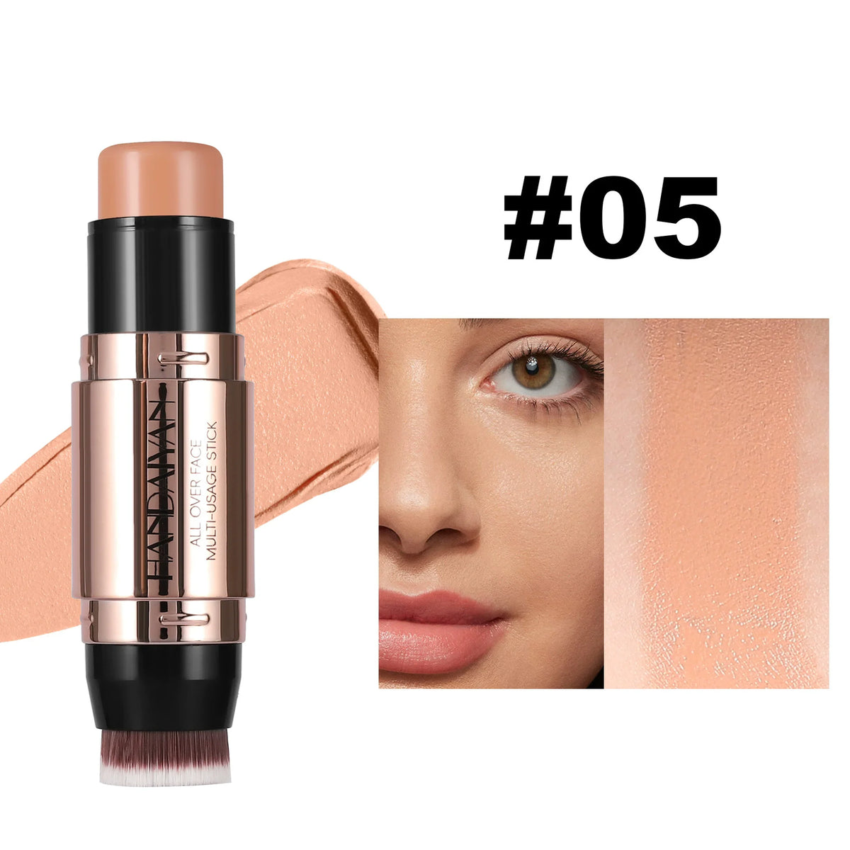 HANDAIYAN Double Head Highlighter Stick Natural Waterproof Silky Smooth Stereoscopic Nose Shadow Concealer Makeup