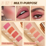 6 Colors Cream Blush Stick Waterproof Long Lasting Cheek Lip Eye Makeup Blendable Natural Flush For Women Daily Use