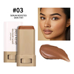 "Glow On the Go: Serum-Infused Foundation Stick for Smooth, Plump, High-Coverage Radiance"