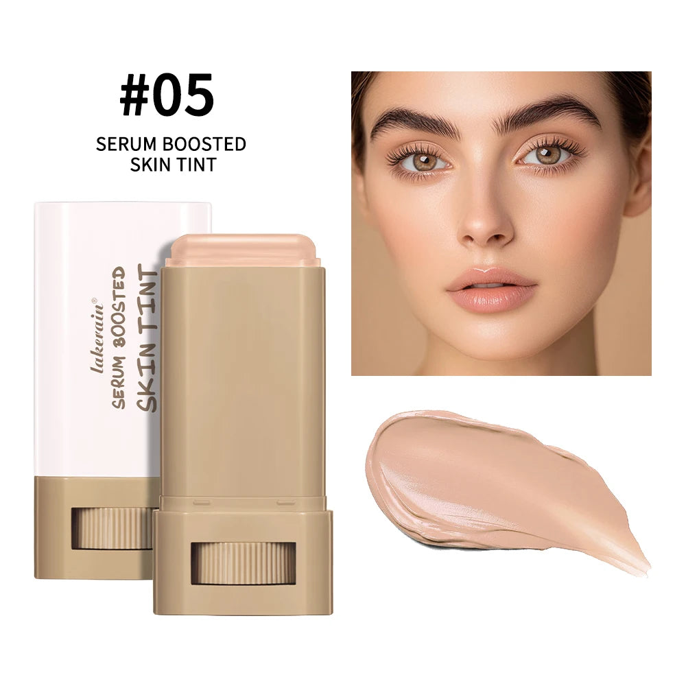 "Glow On the Go: Serum-Infused Foundation Stick for Smooth, Plump, High-Coverage Radiance"