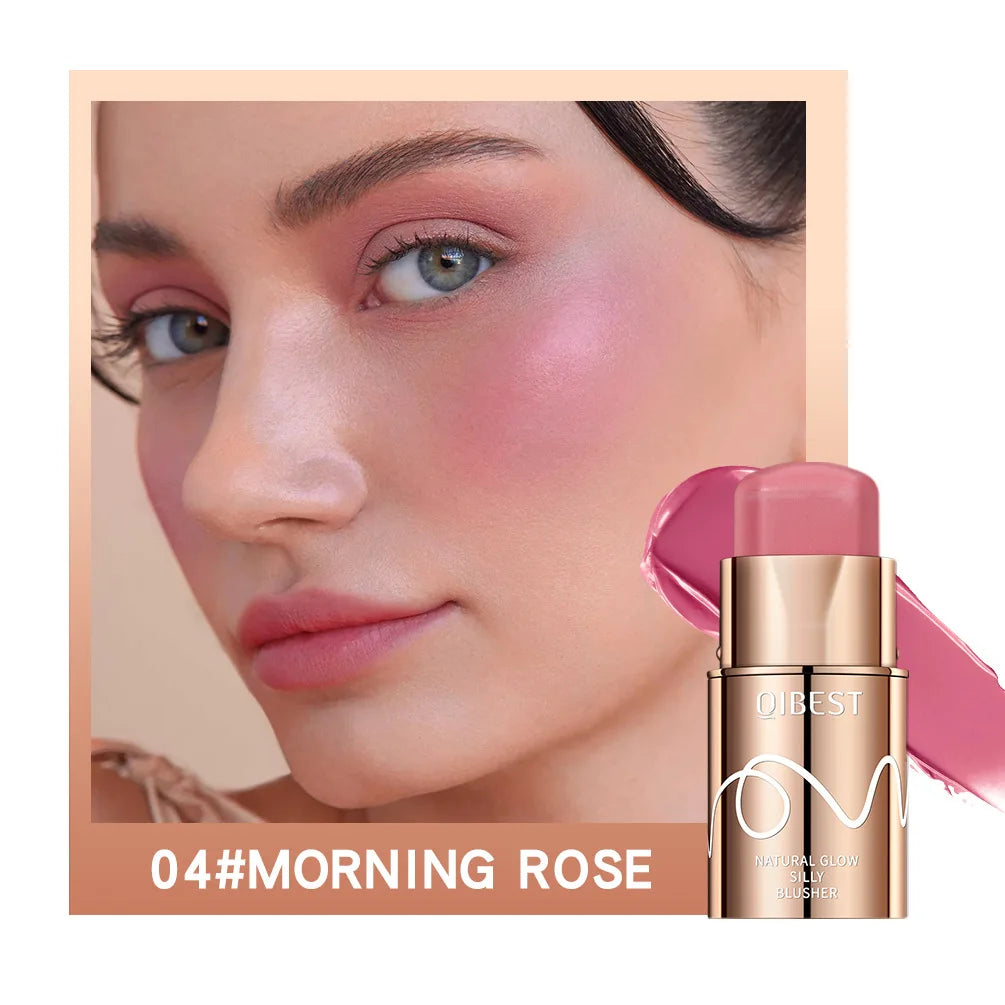 6 Colors Cream Blush Stick Waterproof Long Lasting Cheek Lip Eye Makeup Blendable Natural Flush For Women Daily Use