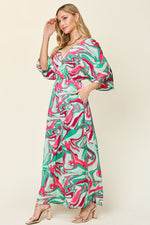 Double Take Full Size Half Sleeve Wide Leg Jumpsuit - Beautiful Woman