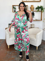Double Take Full Size Half Sleeve Wide Leg Jumpsuit - Beautiful Woman