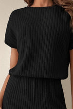 Round Neck Short Sleeve Jumpsuit - Beautiful Woman