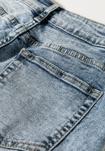 Washed Wide Leg Jeans with Pockets - Jeans & Pants