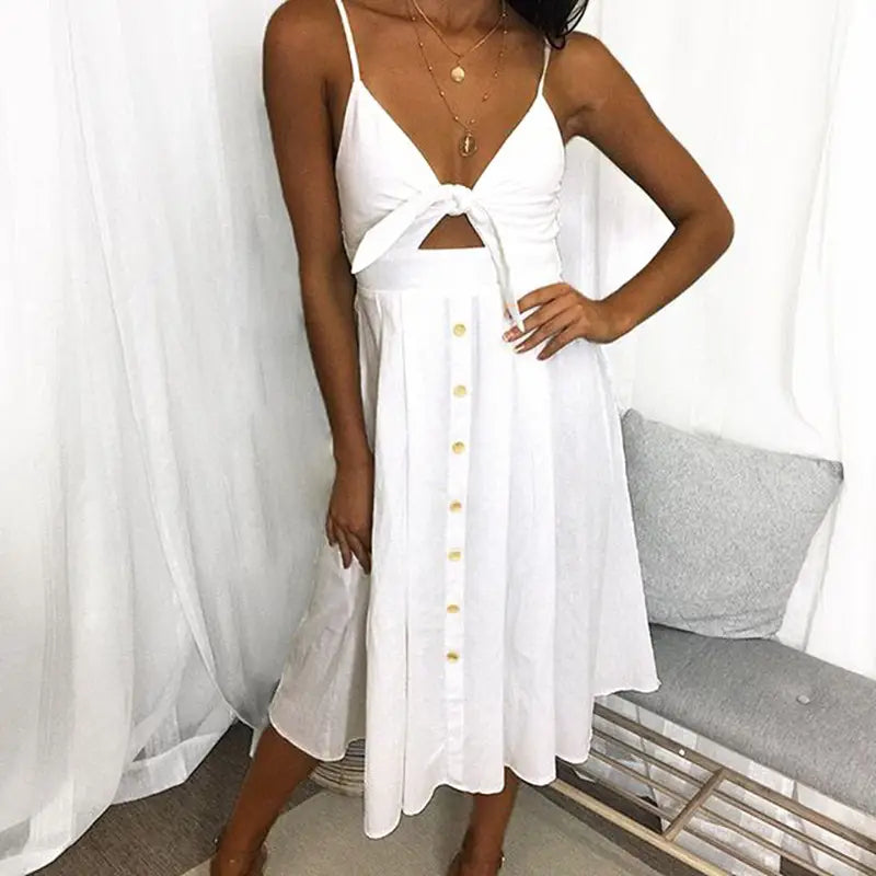 Women Summer Dresses Sleeveless Backless Strap Long Close-fitting Sheath Female Party Evening Dresses Vestidos