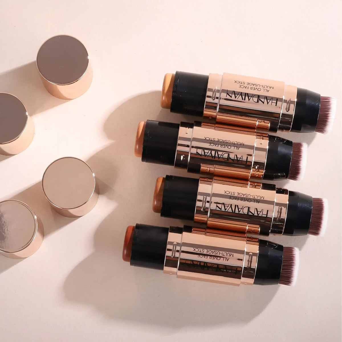 HANDAIYAN Double Head Highlighter Stick Natural Waterproof Silky Smooth Stereoscopic Nose Shadow Concealer Makeup