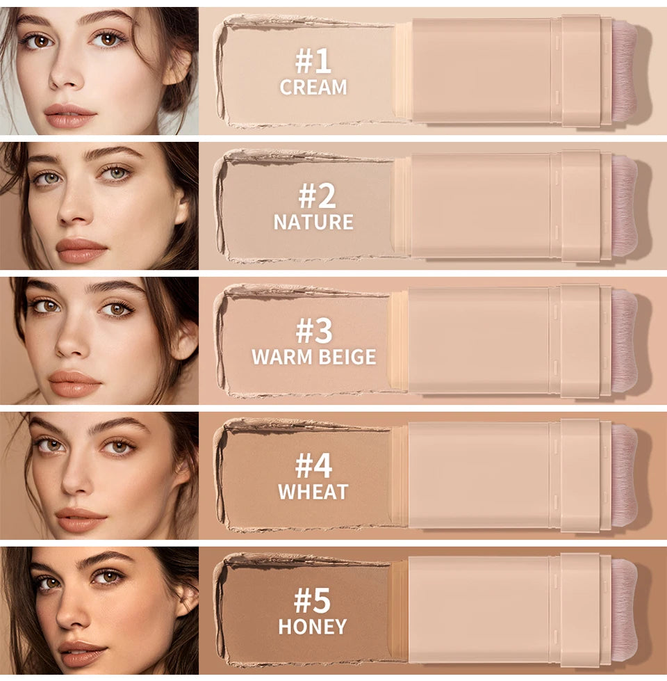 Stick Foundation Balm Serum Boosted Skin Tint Foundation Stick Smooth Plumper Hight Coverage Travel Bronze Foundation Stick Make