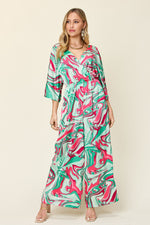 Double Take Full Size Half Sleeve Wide Leg Jumpsuit - Beautiful Woman