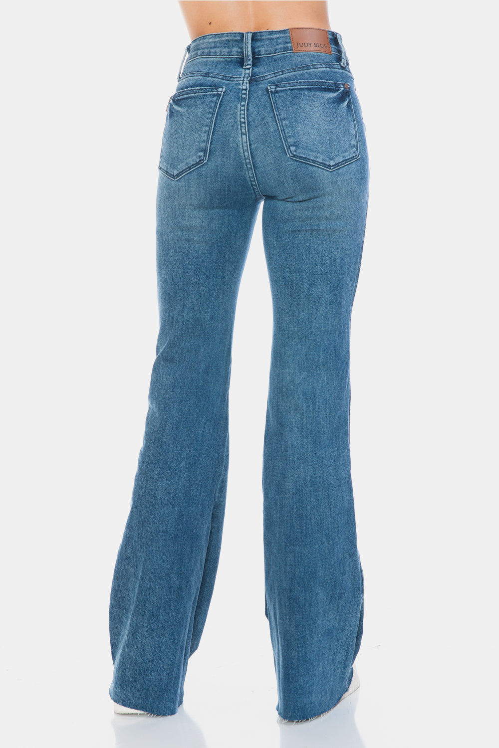 Judy Blue Full Size Tummy Control Cut Hem Flare Jeans - Jeans & Pants