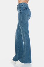 Judy Blue Full Size Tummy Control Cut Hem Flare Jeans - Jeans & Pants