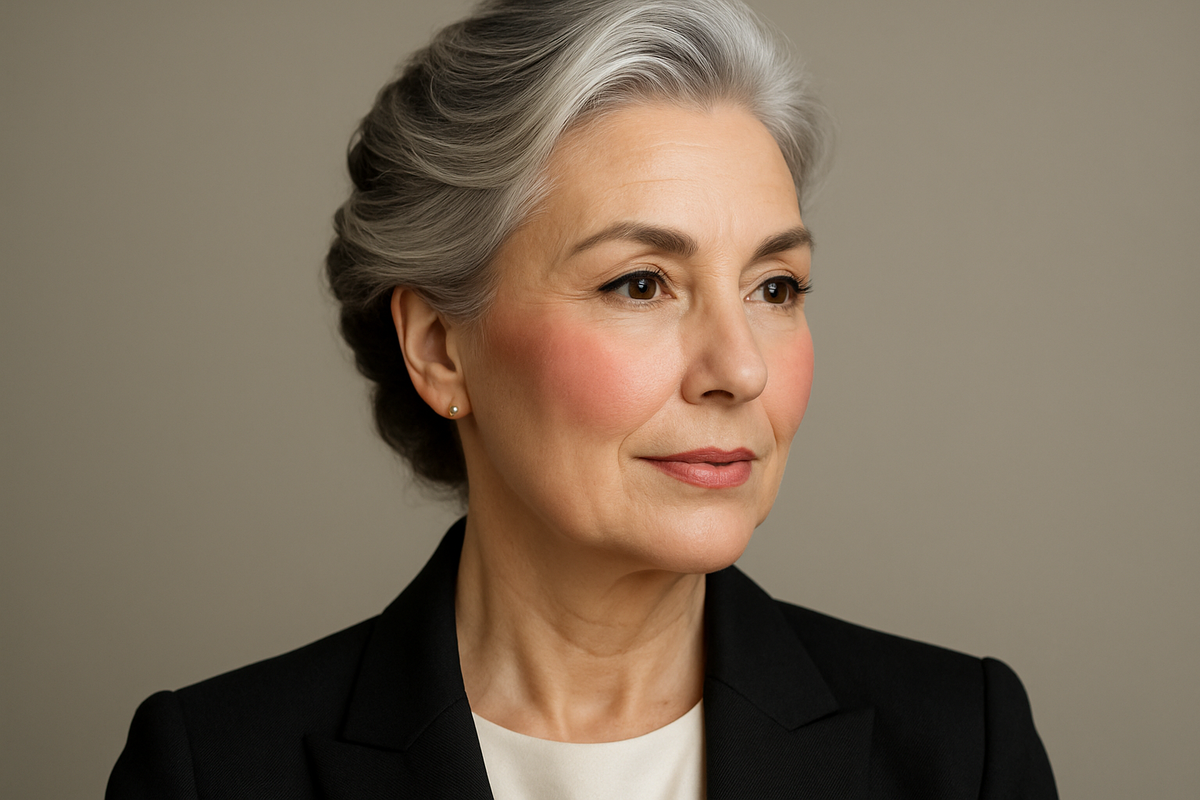 mature woman blusher