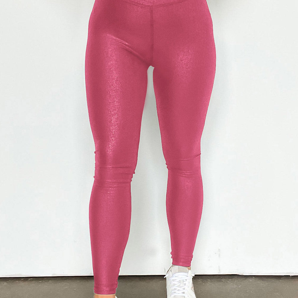 Solid High Waist Leggings - Beautiful Woman