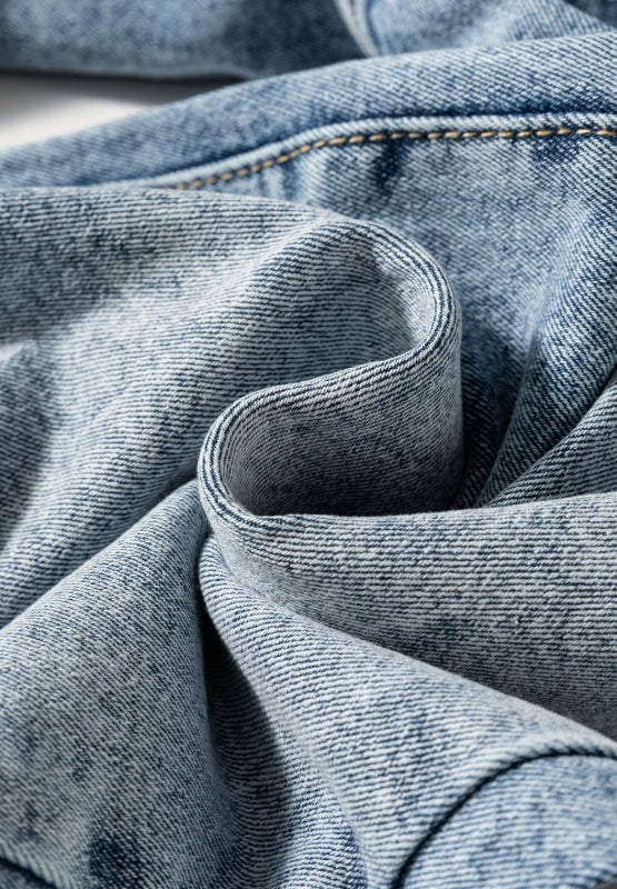 Washed Wide Leg Jeans with Pockets - Jeans & Pants