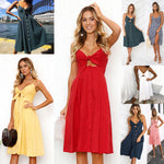 Women Summer Dresses Sleeveless Backless Strap Long Close-fitting Sheath Female Party Evening Dresses Vestidos - Beautiful Woman