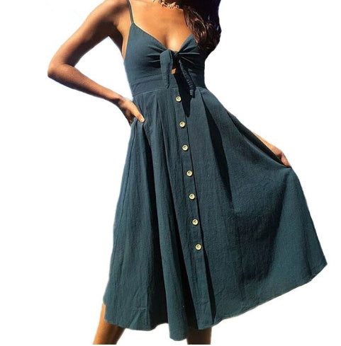 Women Summer Dresses Sleeveless Backless Strap Long Close-fitting Sheath Female Party Evening Dresses Vestidos - Beautiful Woman